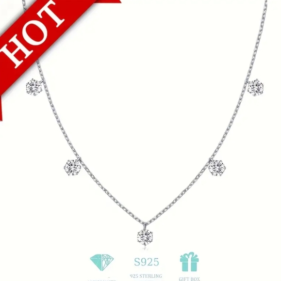 2.5 CT Diamond Round Shape Necklace. - Picture 6 of 8